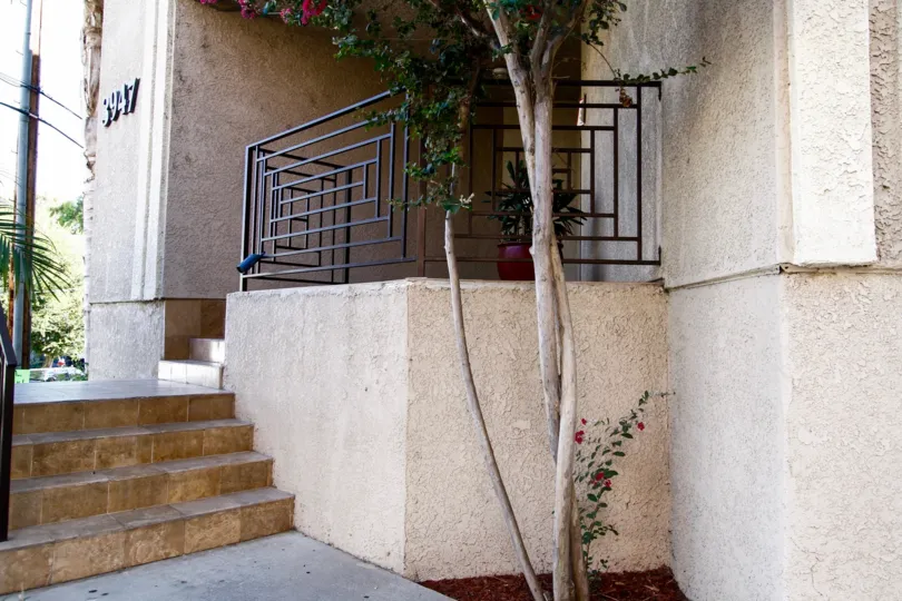 The stairs leading up to the Studio Vista Living