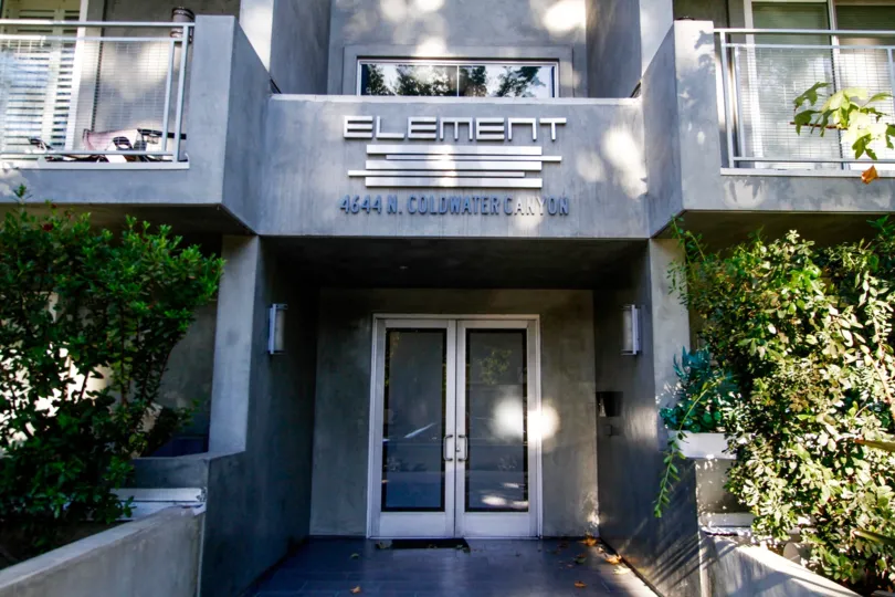 The entrance into The Element in Studio City
