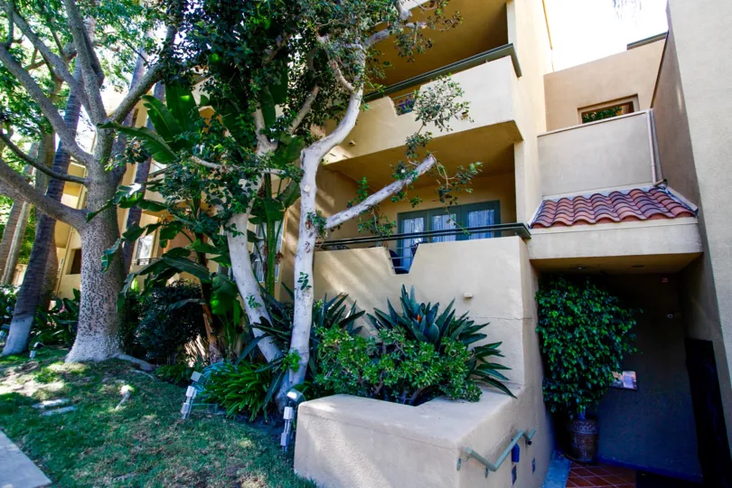 The landscaping around Toscana Court