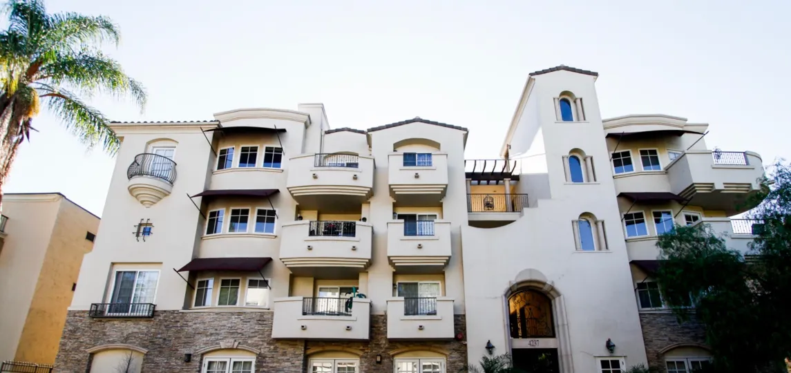The Villa Cortina building in Studio City