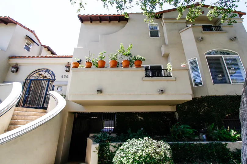 The balcony at Villas at Colfax in Studio City