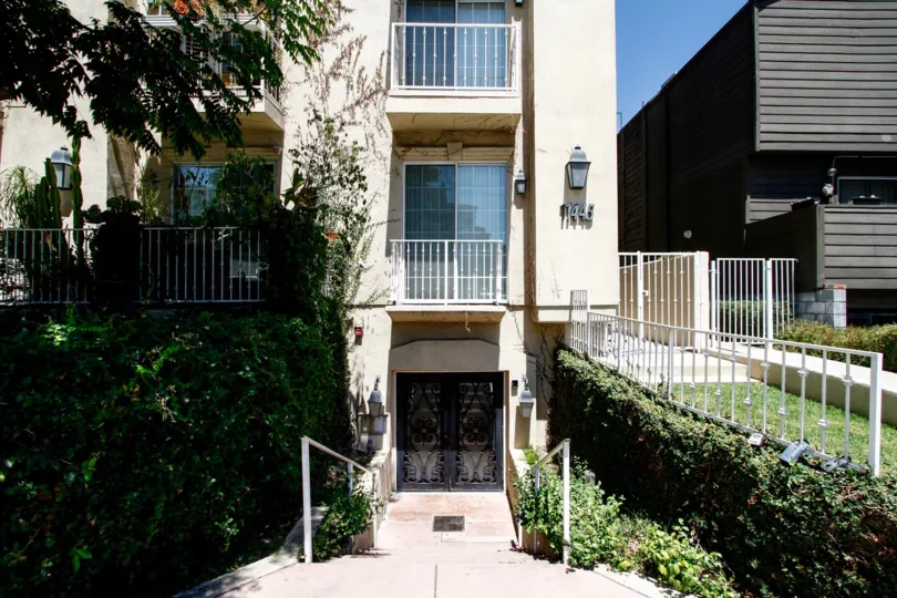 The entrance into the Villas at Moorpark in Studio City