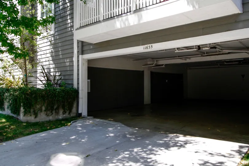 The driveway for parking at the Woodbridge Court
