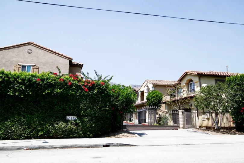 The landscaping around 29 Mountain View in Sylmar California