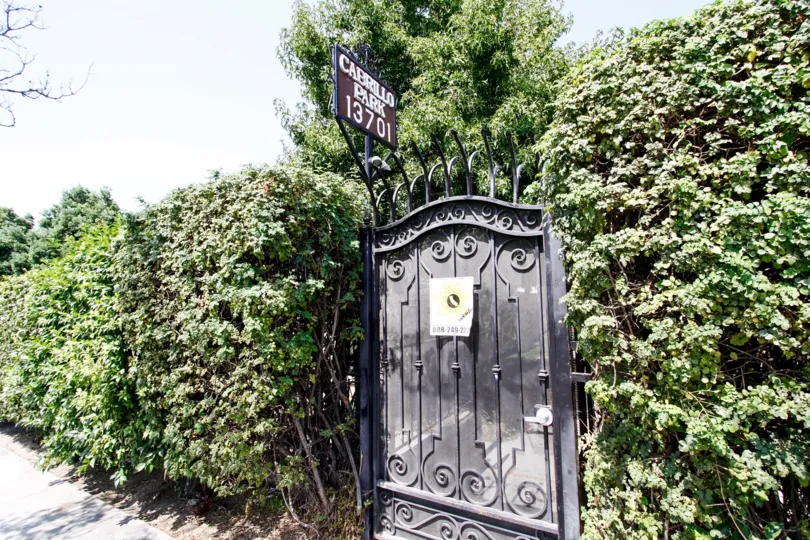 The gate for entrance into Cabrillo Park