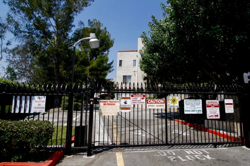 The gate at Crescent Park