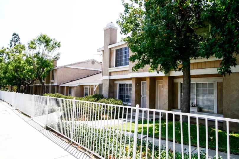 The fence surrounding the property at 14344 Foothill Blvd