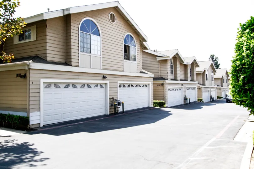 The garages at New Haven Townhomes