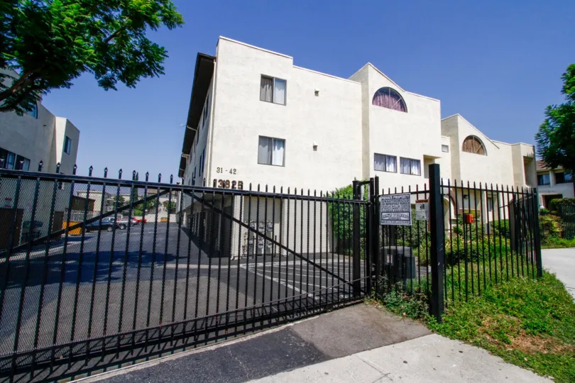 The gate for entering into Northpointe Villas in Sylmar California