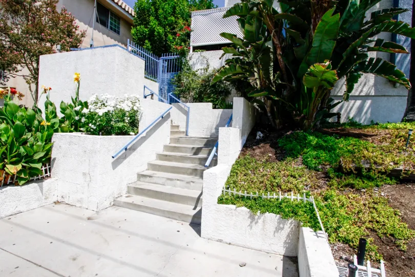 The stairs up to Olive View Village in Sylmar California