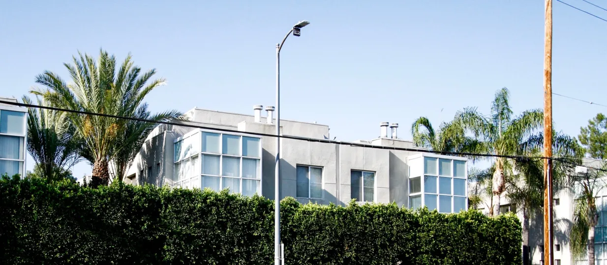 The hedges around 18215 Burbank Blvd in CA California