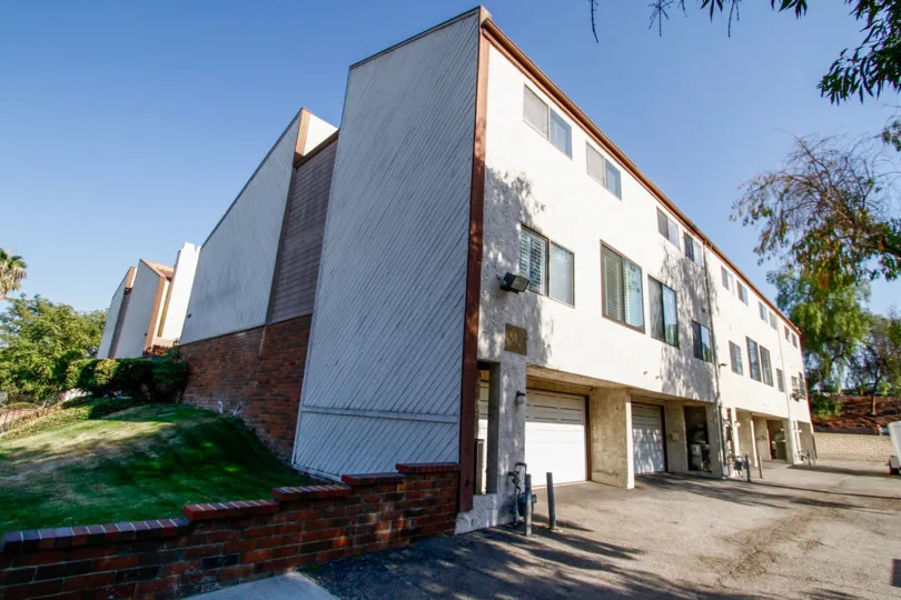 The parking for Burbank Townhomes