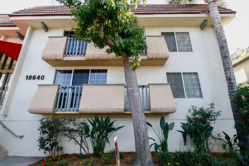 The balconies at Collins Court in CA California