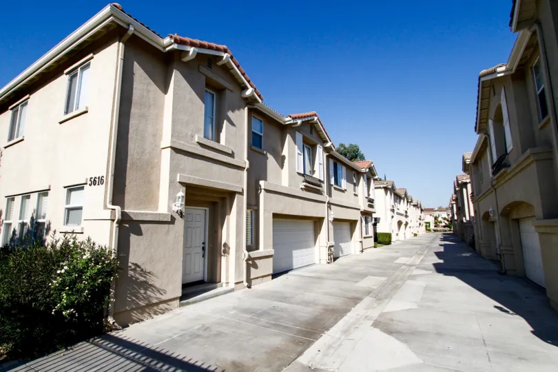 The garage parking for residents of Cooper Commons
