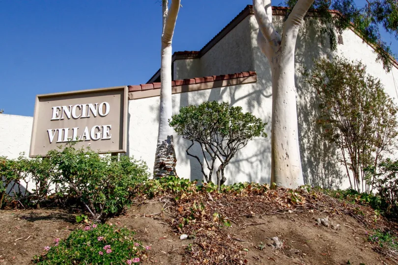 The landscaping of Encino Village in CA California