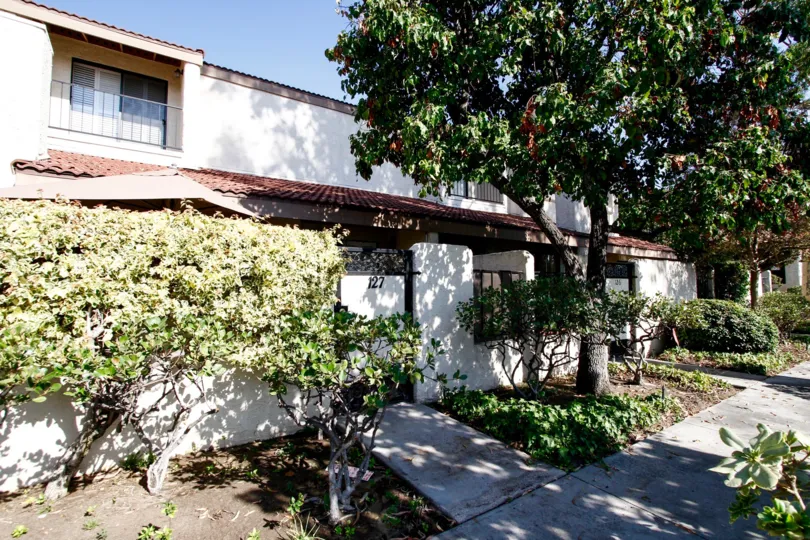 The sidewalk up to Encino Village in CA California