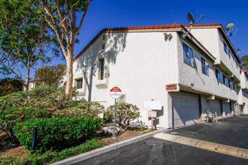 The garage for resident parking in Encino Village