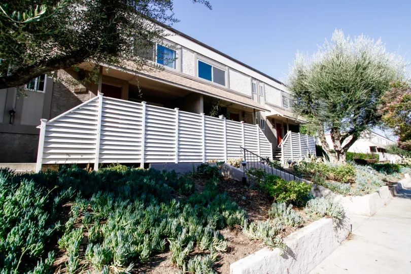 The landscaping around Tarzana Tennis Townhomes