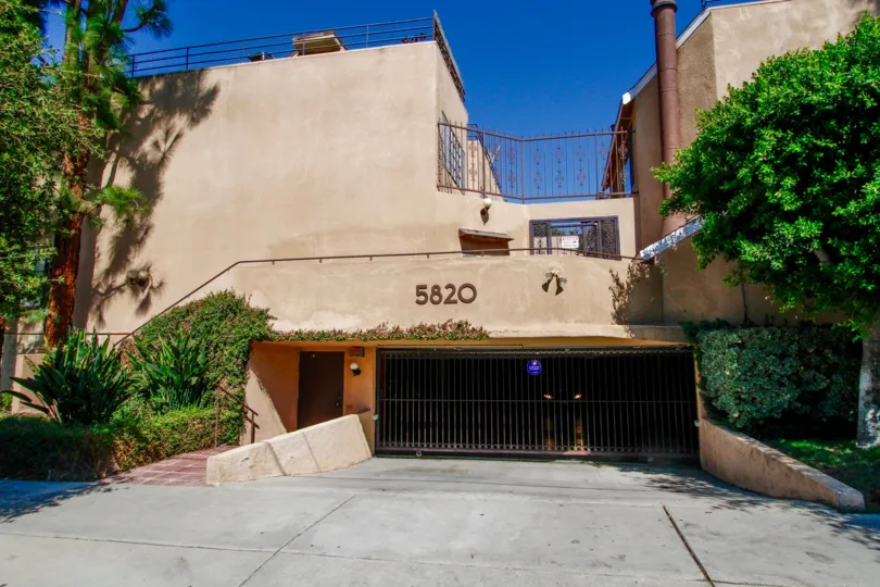 The address on the Tarzana Townhomes building in CA California