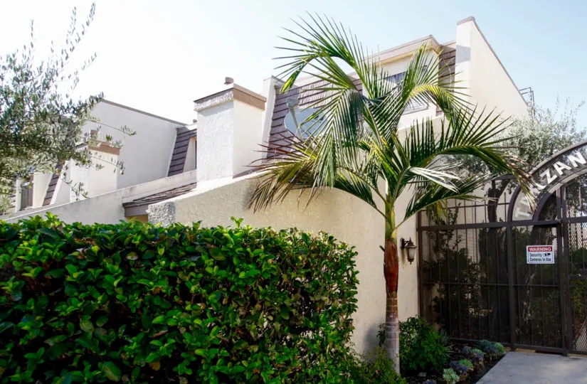 The landscaping around Tarzana Villas North in CA California