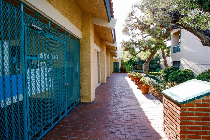 The sidewalk around the Villa Lorena