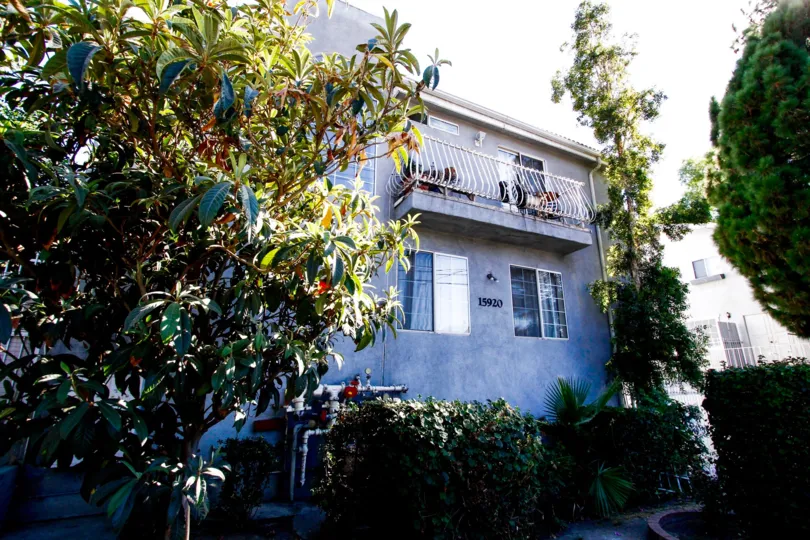 The landscaping around 15920 Sherman Way in Van Nuys