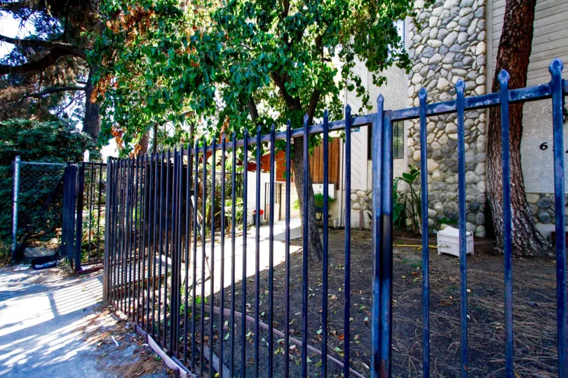 The fence around 6847 Haskell Ave in Van Nuys