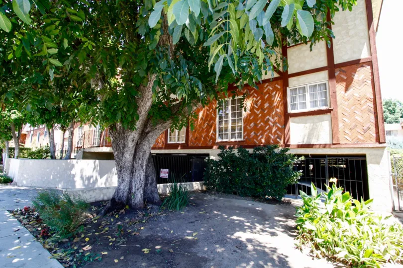 The drive way into 7422 Hazeltine Ave