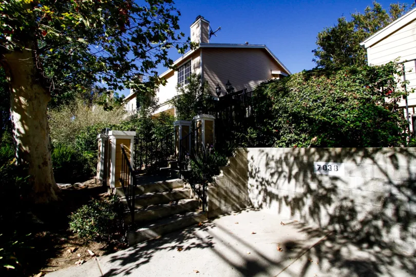 The walkway through California Oaks