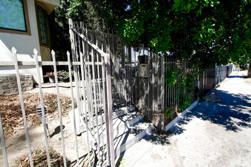 The stairs up to the entrance at Saticoy Villas