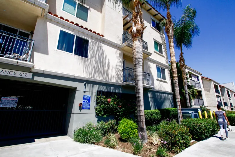 The parking for Sherman Way Villas