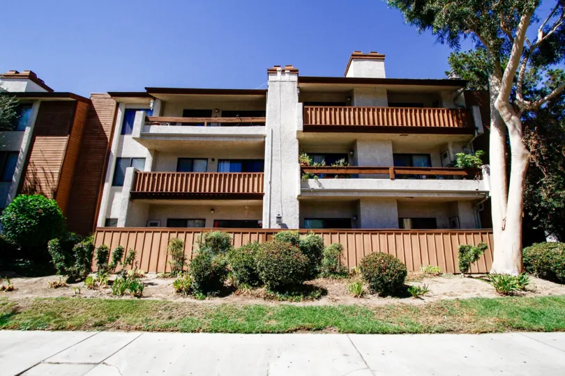 The sidewalk in front of Valley Oaks II in Van Nuys