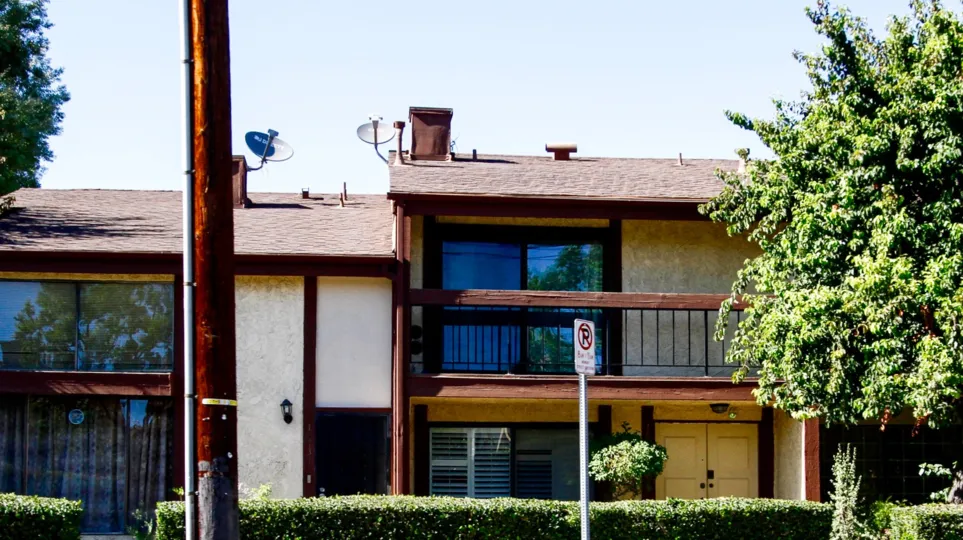 The balconies seen at Vanowen Forbes Townhomes