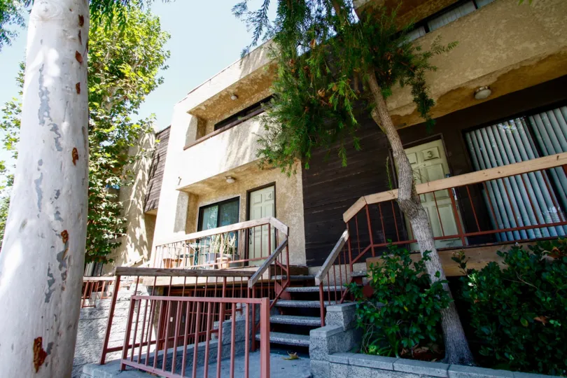 The stairs leading up to Victory Gardens