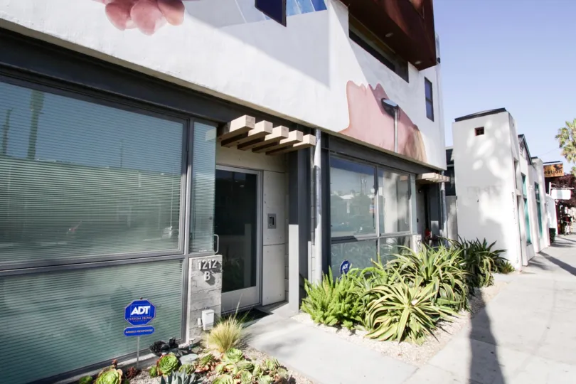The landscaping seen at 1212 Abbot Kinney