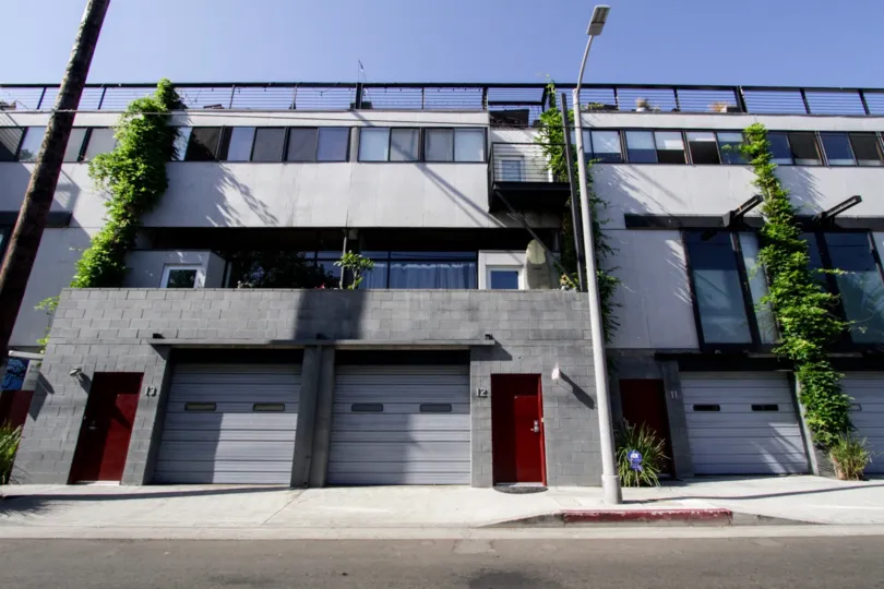 The parking for Electric Avenue Lofts