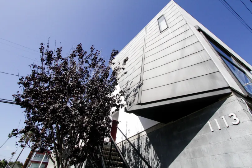The unique architecture seen at Electric Avenue Lofts in Venice