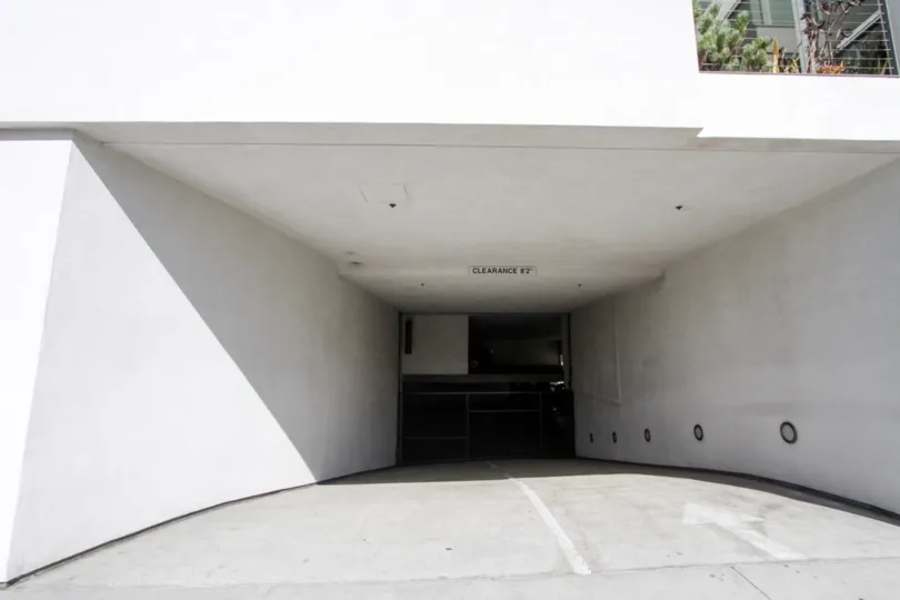 A view of the parking spot in the Electric Avenue Lofts