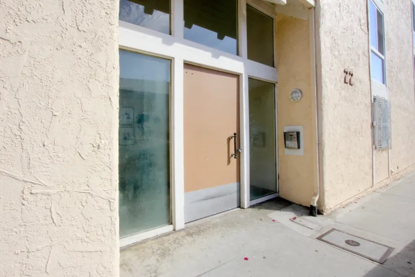 A View of The Front Door of the Navy Estates Building.