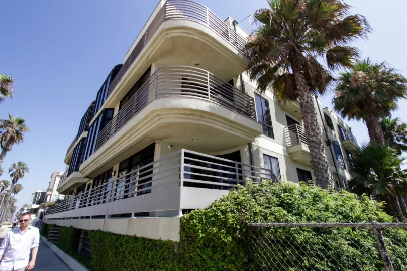 The balconies at Oceanfront Manors in Venice