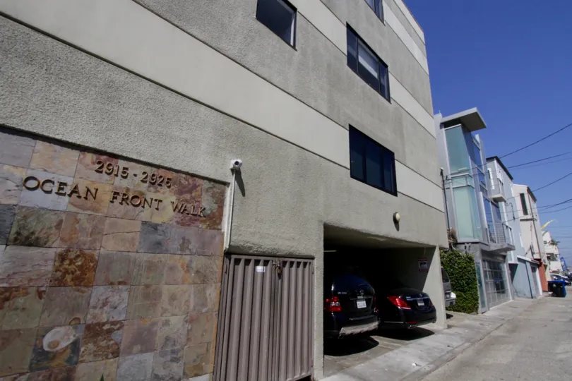 The parking for Oceanfront Manors in Venice