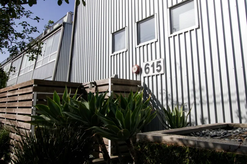 The building number displayed at Venice Art Lofts in Venice