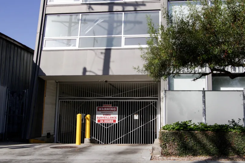 The parking for Venice Art Lofts