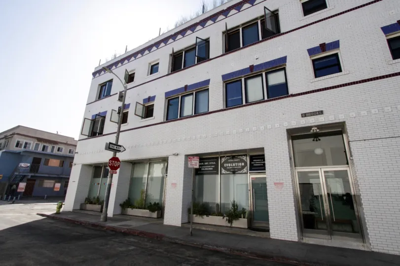The windows at Venice Beach Art Lofts in Venice