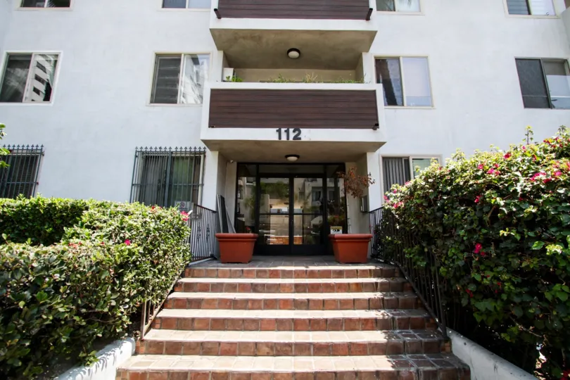The stairs leading up to 1124 N La Cienega
