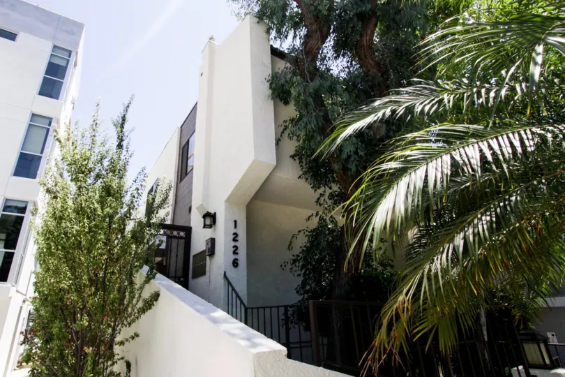 The address of 1226 N Kings written at the entrance of West Hollywood