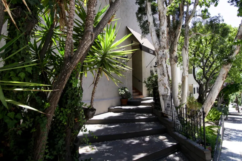 The walkway up to 1260 N Kings in West Hollywood