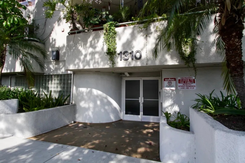 The address of 1310 N Detroit written at the entrance