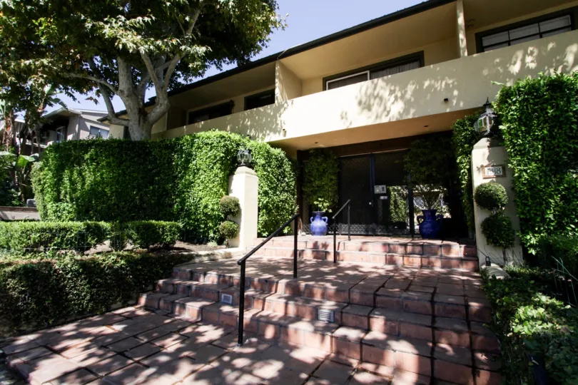 The stairs up to the entrance of 1318 N Crescent Heights