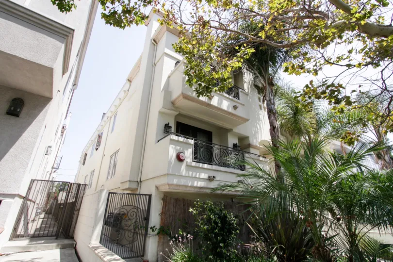 The balconies at 744 N Alfred Street in West Hollywood
